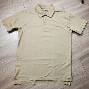 5.11 tactical Polo Shirt Tan Beige Mens Medium Short Sleeves EUC